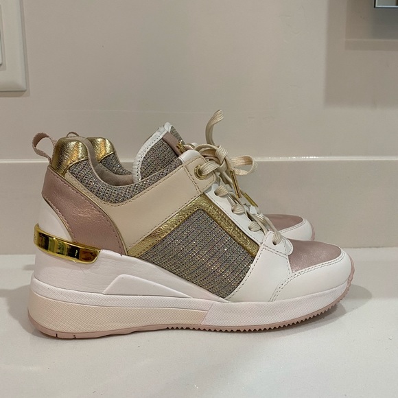 michael kors hidden wedge sneakers